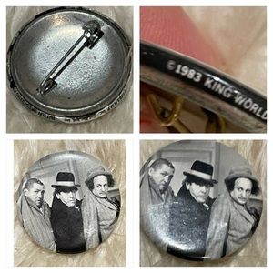 Vintage 83 THE THREE STOOGES pin/button